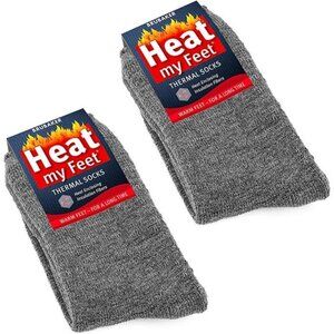 2-Pack Heat my Feet Thermal Socks - Warm Feet - Heat Enclosing Insulation Fibers